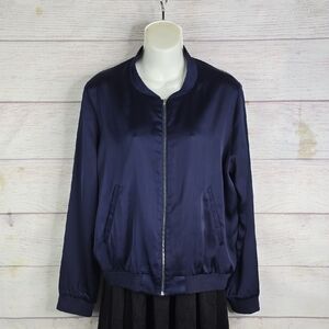 Six Crisp Days Blue Lightweight Zipper Jacket Sz Large